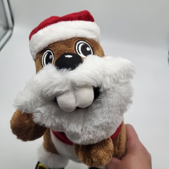 BUC-EE's Christmas Holiday Red Shirt Beaver Plush Stuffed Animal - Picture 11 of 11